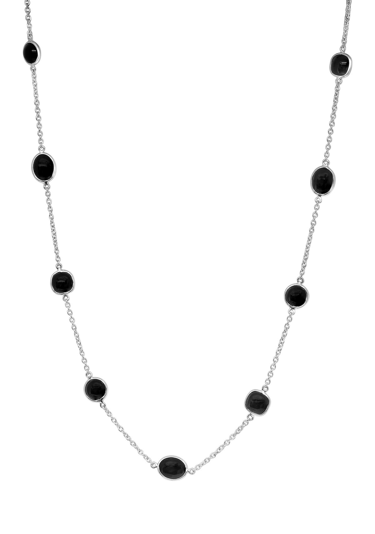 Sterling Silver Onyx Necklace