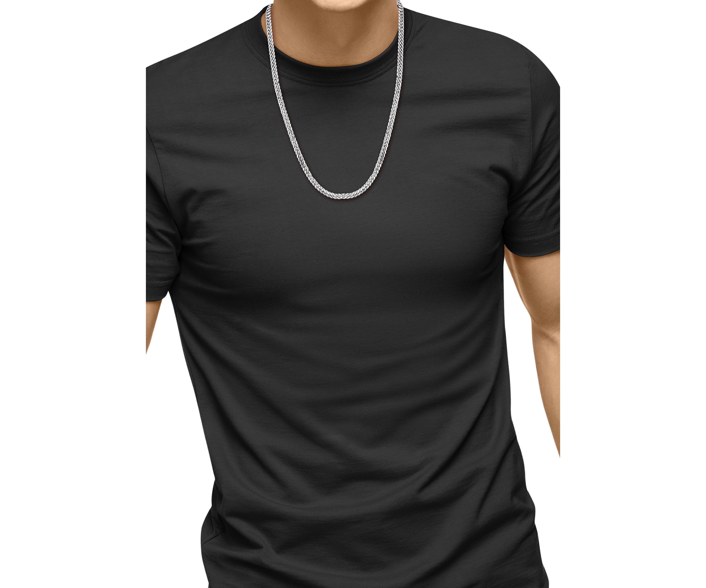 Mens Sterling Silver 24 Inch Link Chain