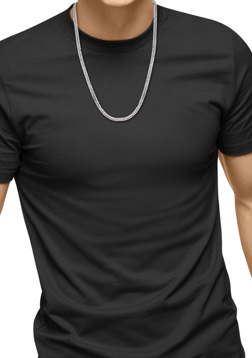 Mens Sterling Silver 24 Inch Link Chain