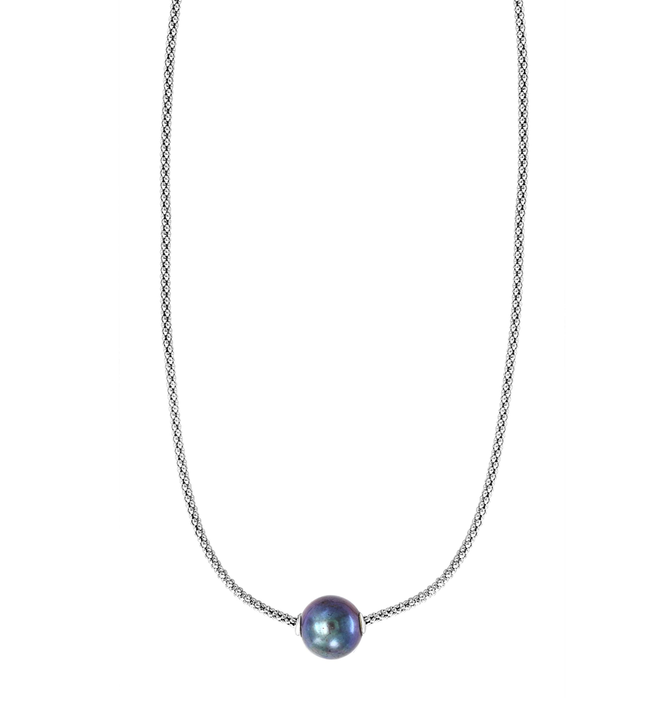 10 Millimeter Freshwater Pearl Necklace in Sterling Silver