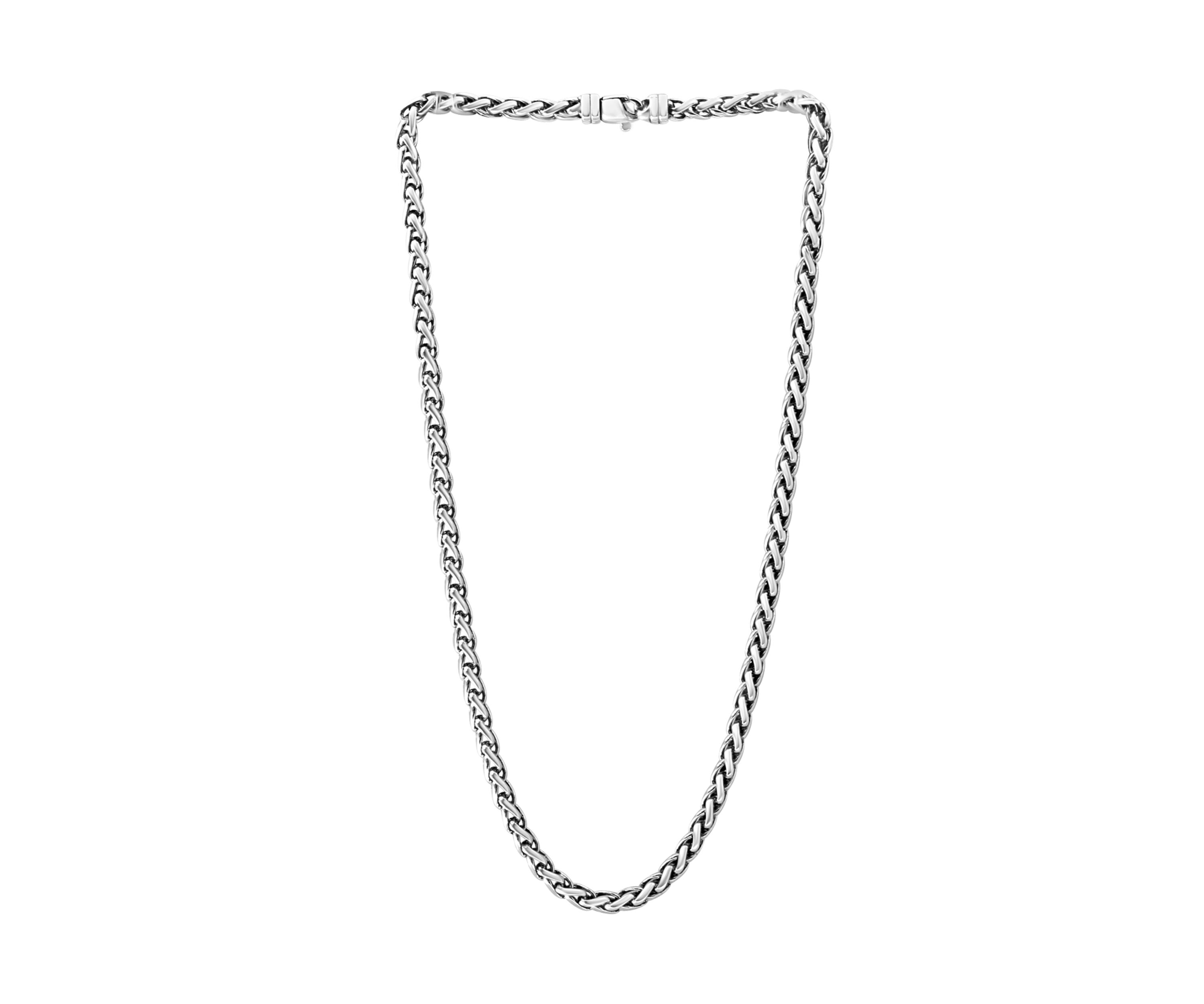 Mens 22 Inch Chain Necklace in Sterling Silver