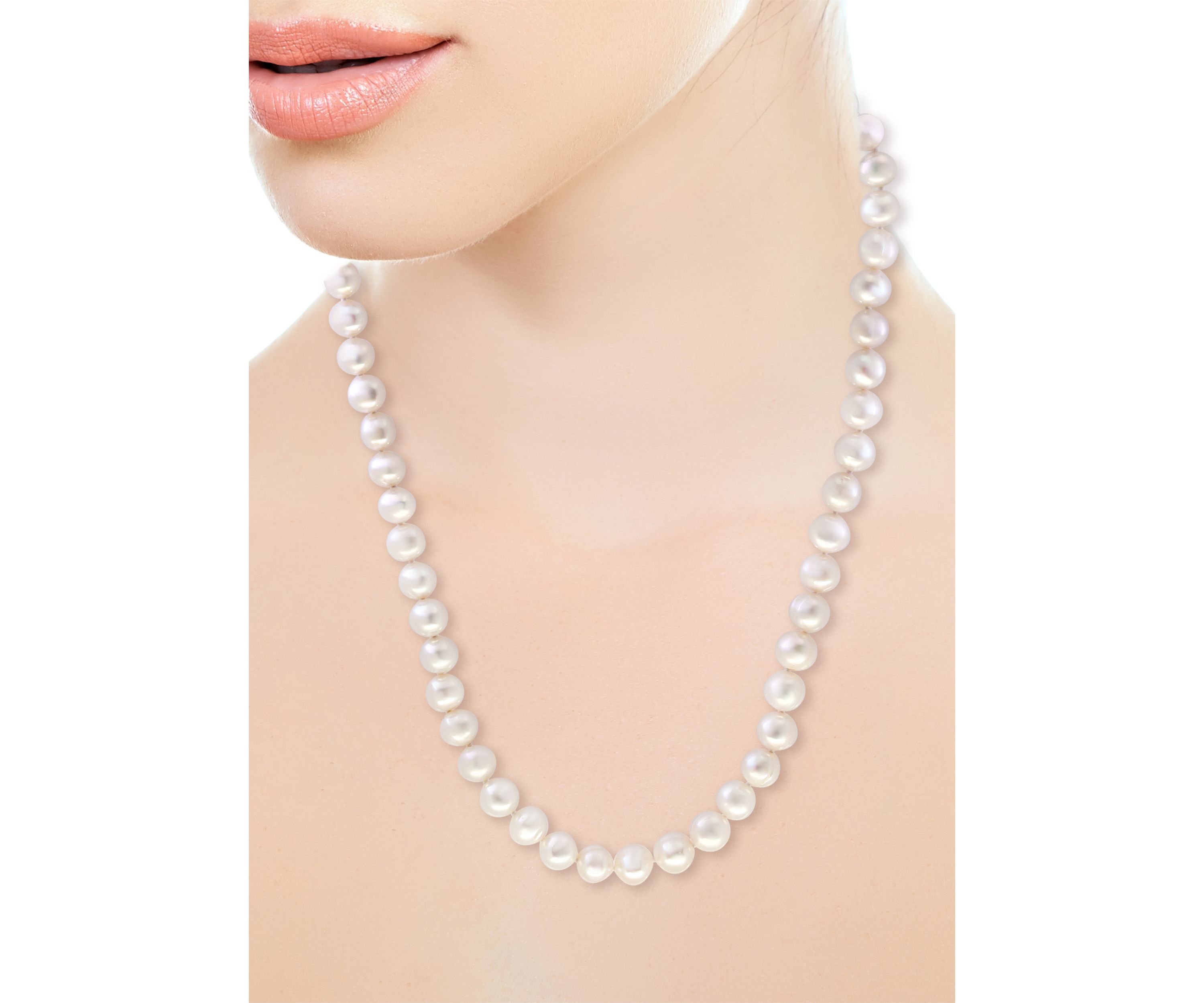 7-8 Millimeter White Freshwater Pearl Necklace