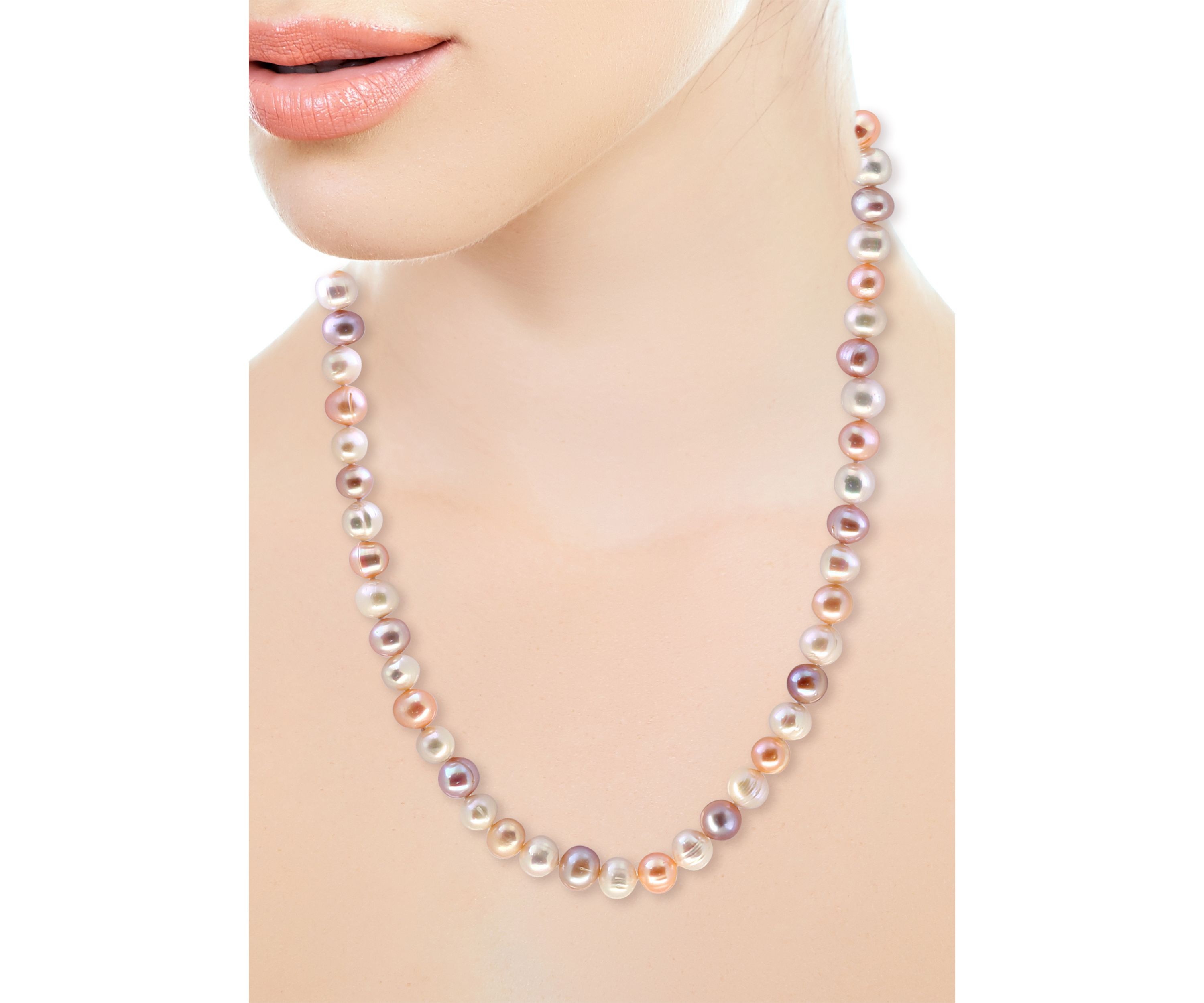  7-8 Millimeter Multi-Hued Freshwater Pearl Necklace