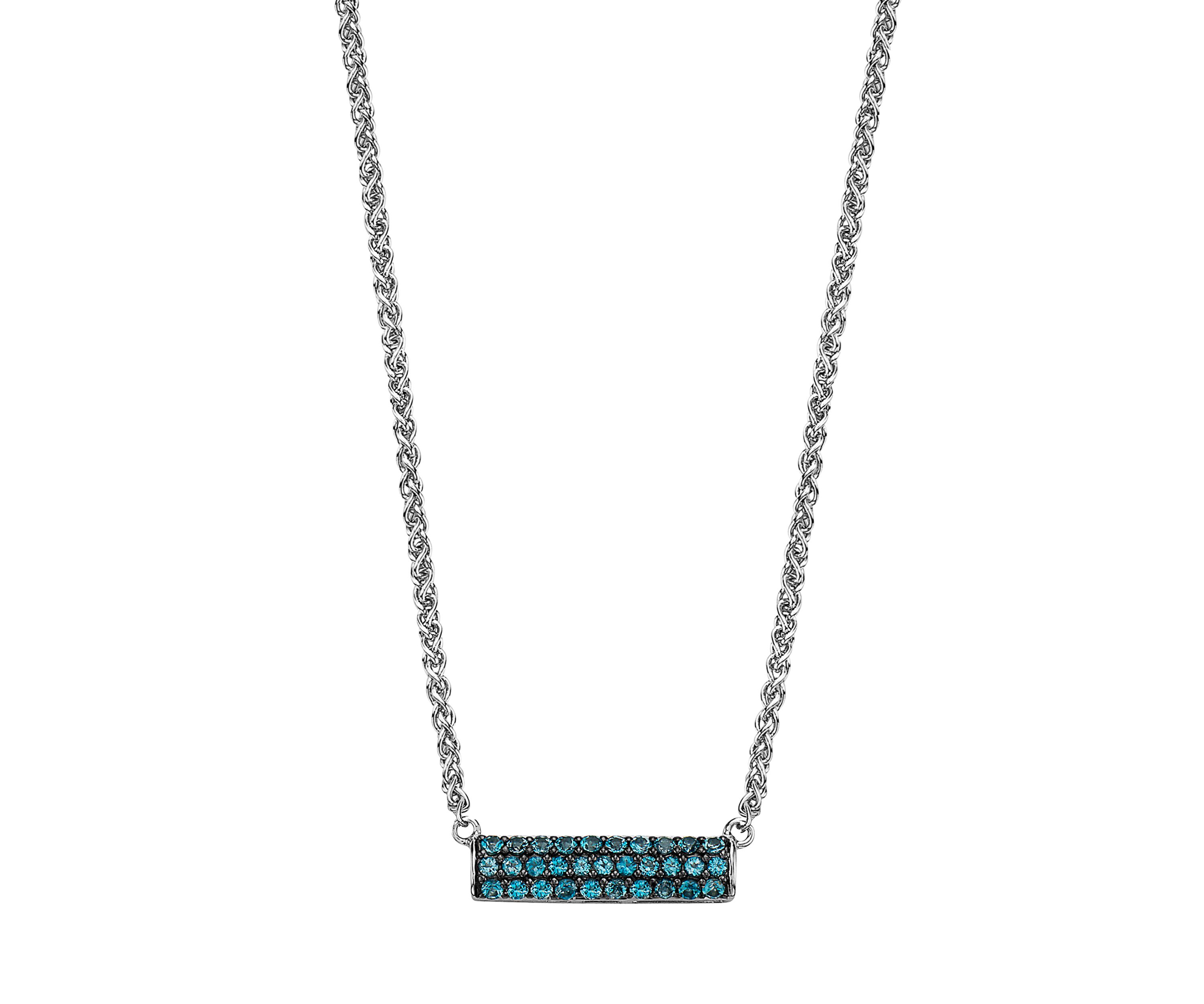 Sterling Silver London Blue Topaz Necklace 