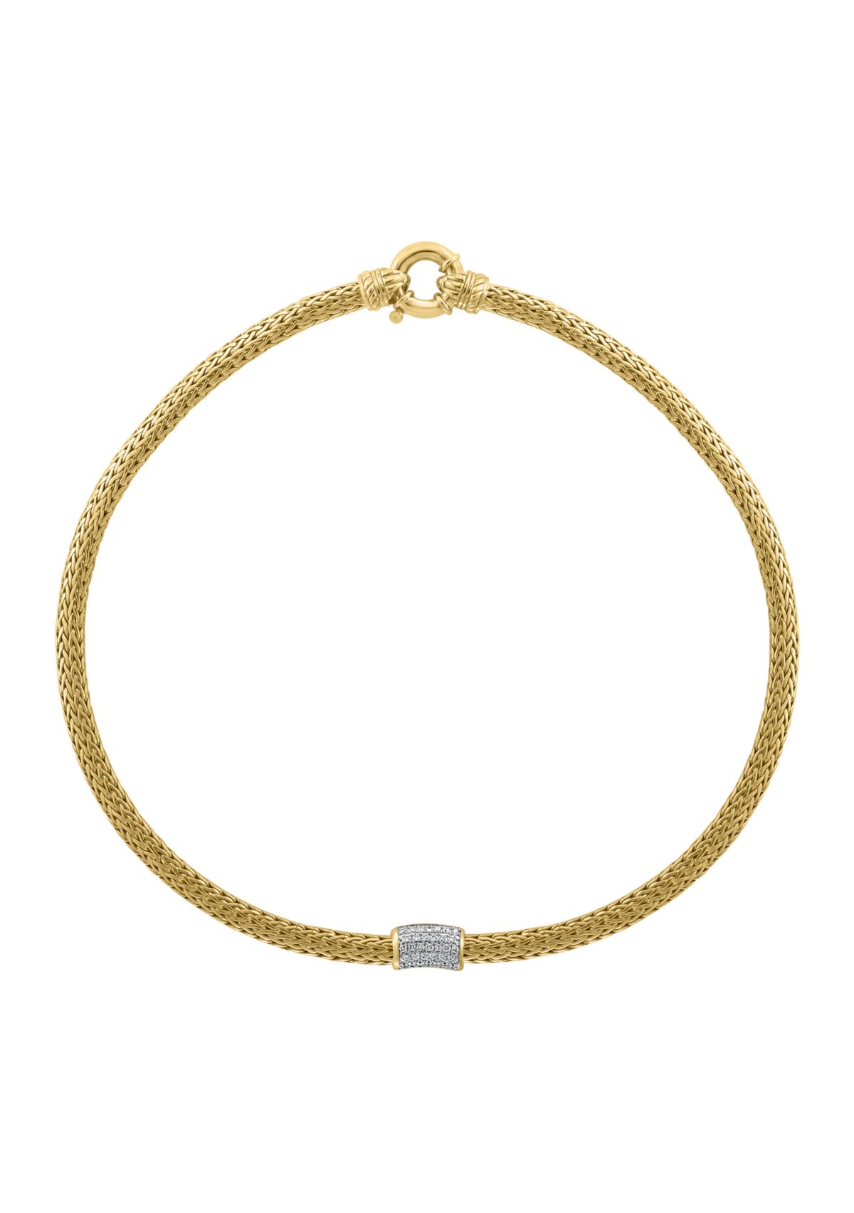 5/8 ct. t.w. Diamond Necklace in Gold Plated Sterling Silver