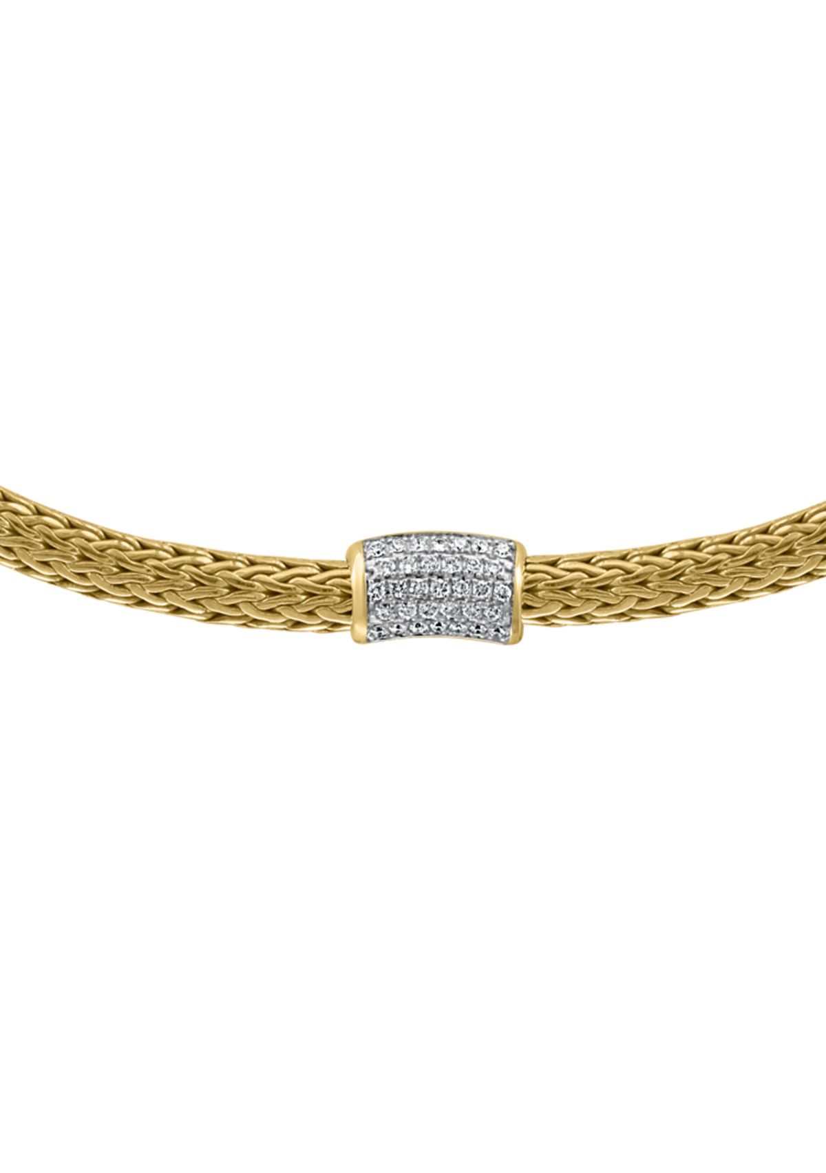 5/8 ct. t.w. Diamond Necklace in Gold Plated Sterling Silver