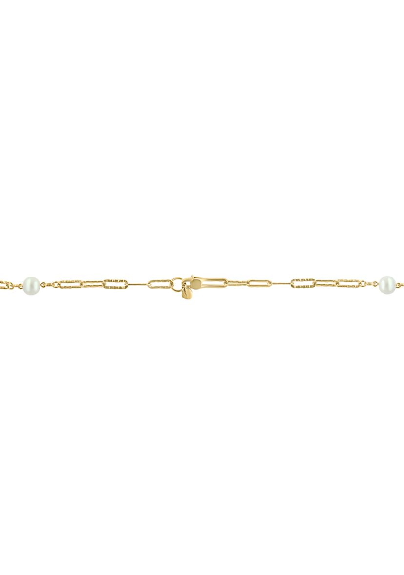 36" Freshwater Pearl Necklace in Gold Over Sterling Silver
