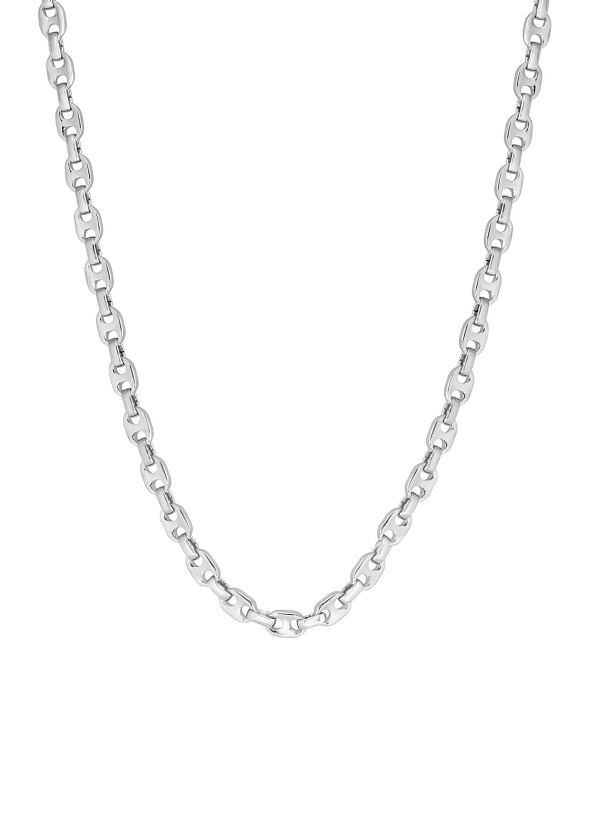 Mens Mariner Chain Necklace in Sterling Silver