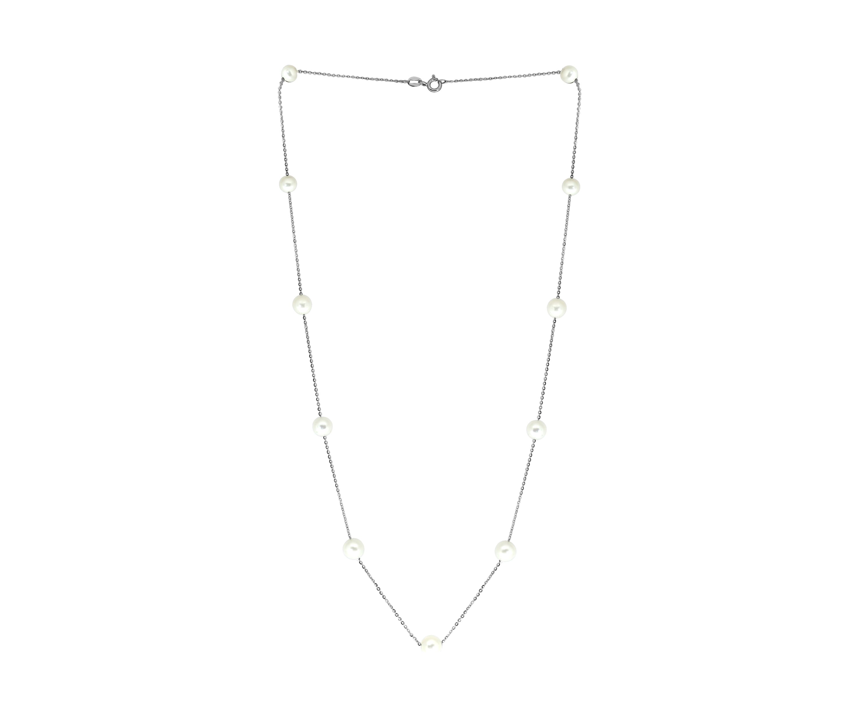 20" Freshwater Pearl Necklace in Sterling Silver