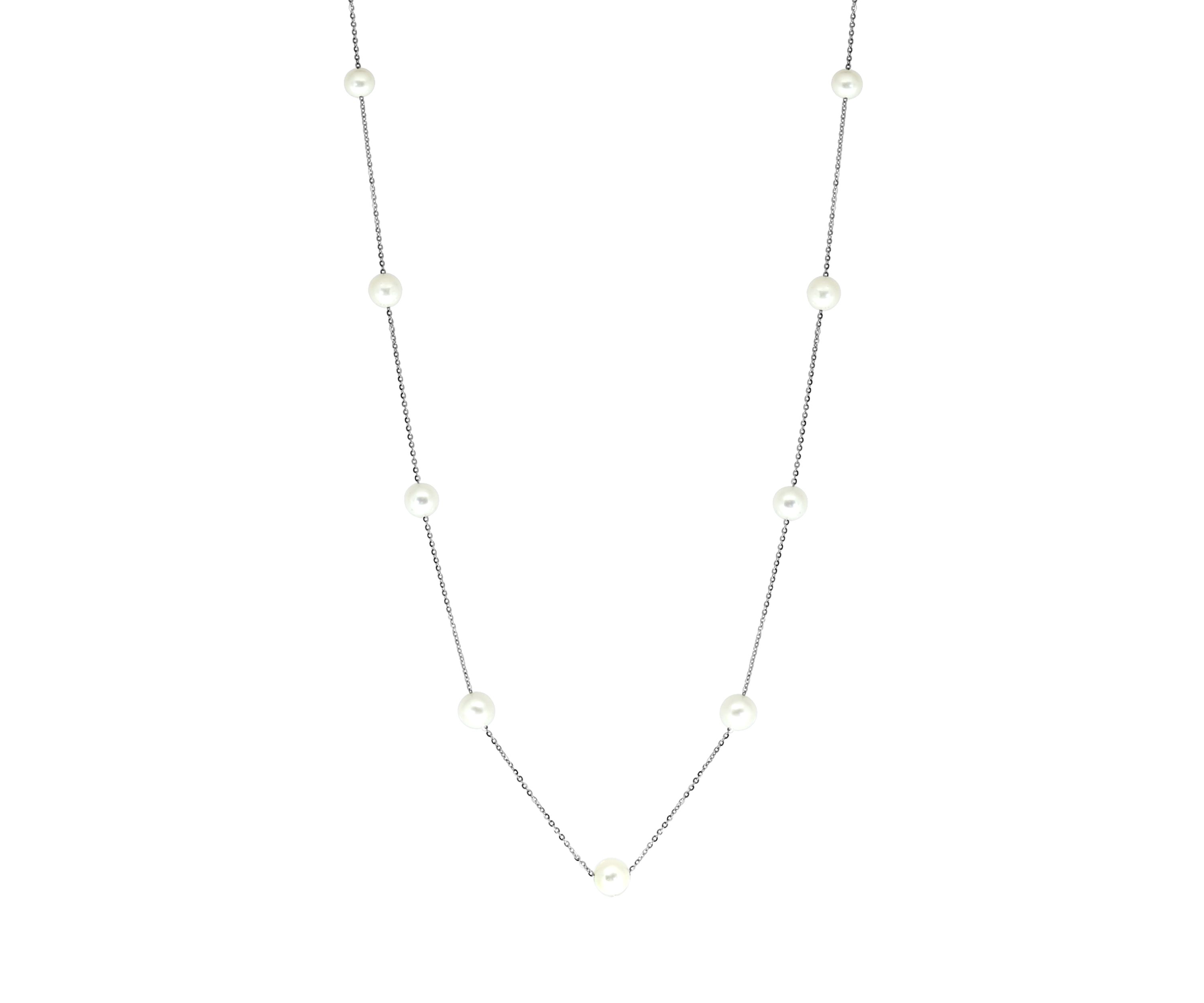 20" Freshwater Pearl Necklace in Sterling Silver