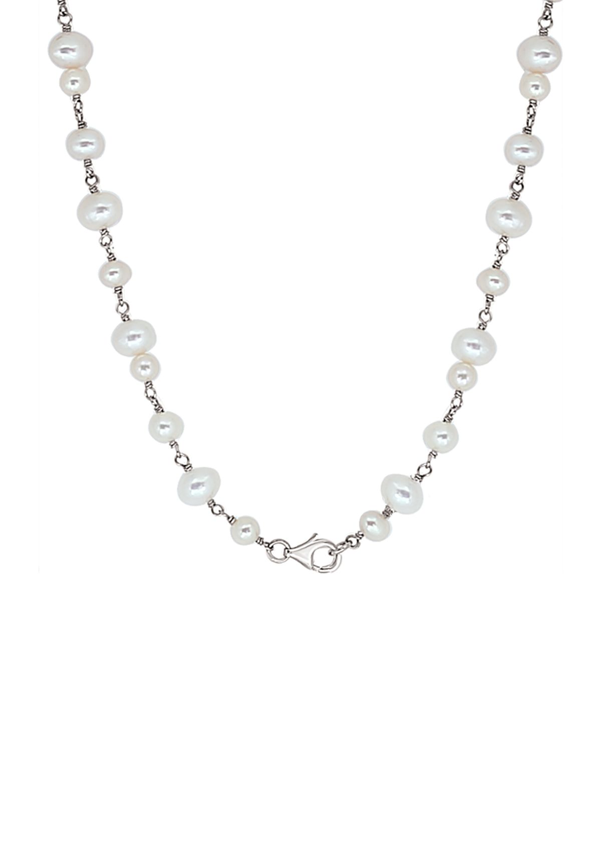 Sterling Silver Freshwater Pearl 35" Necklace