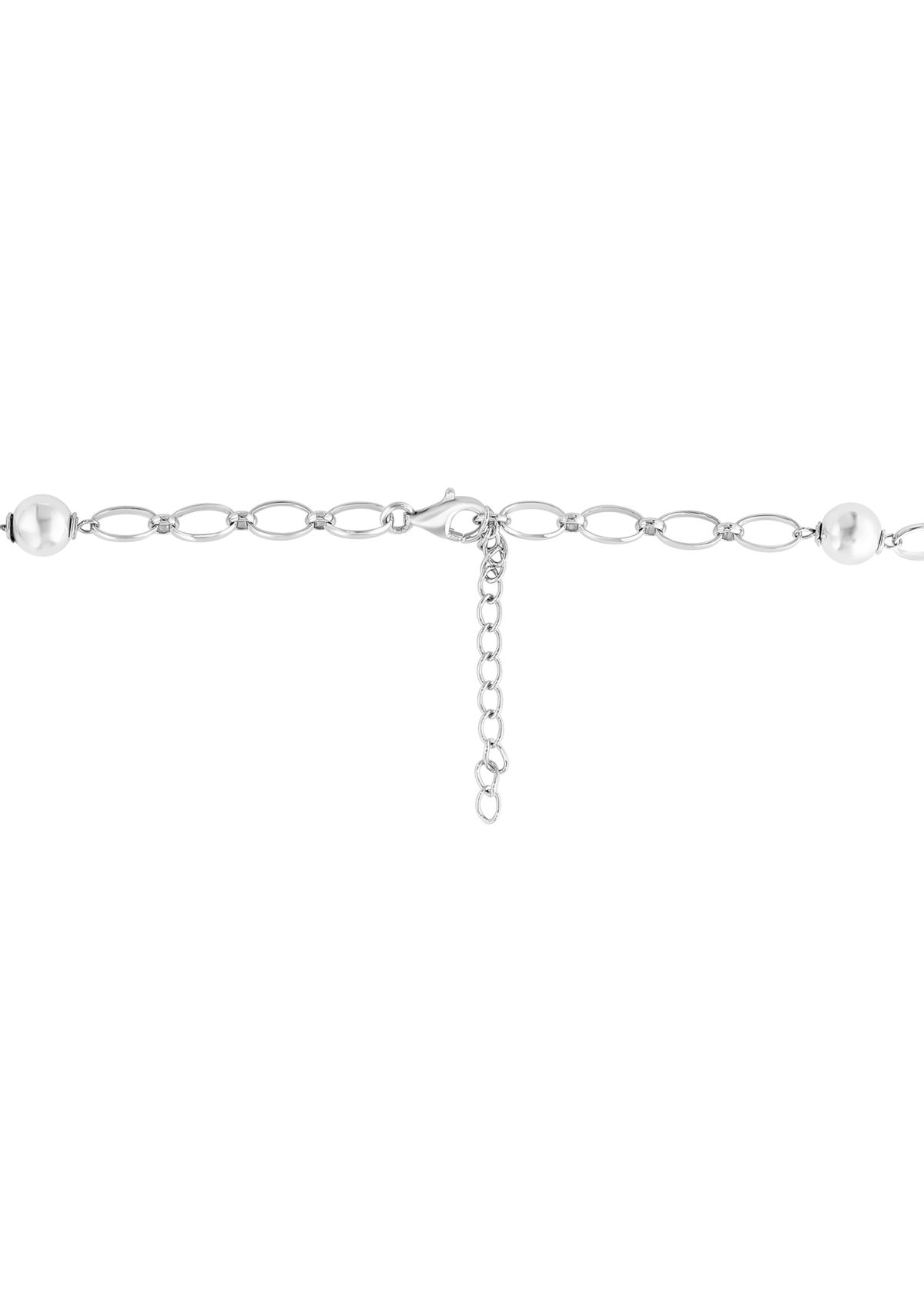 Sterling Silver 28" Black Tahitian Pearl Necklace