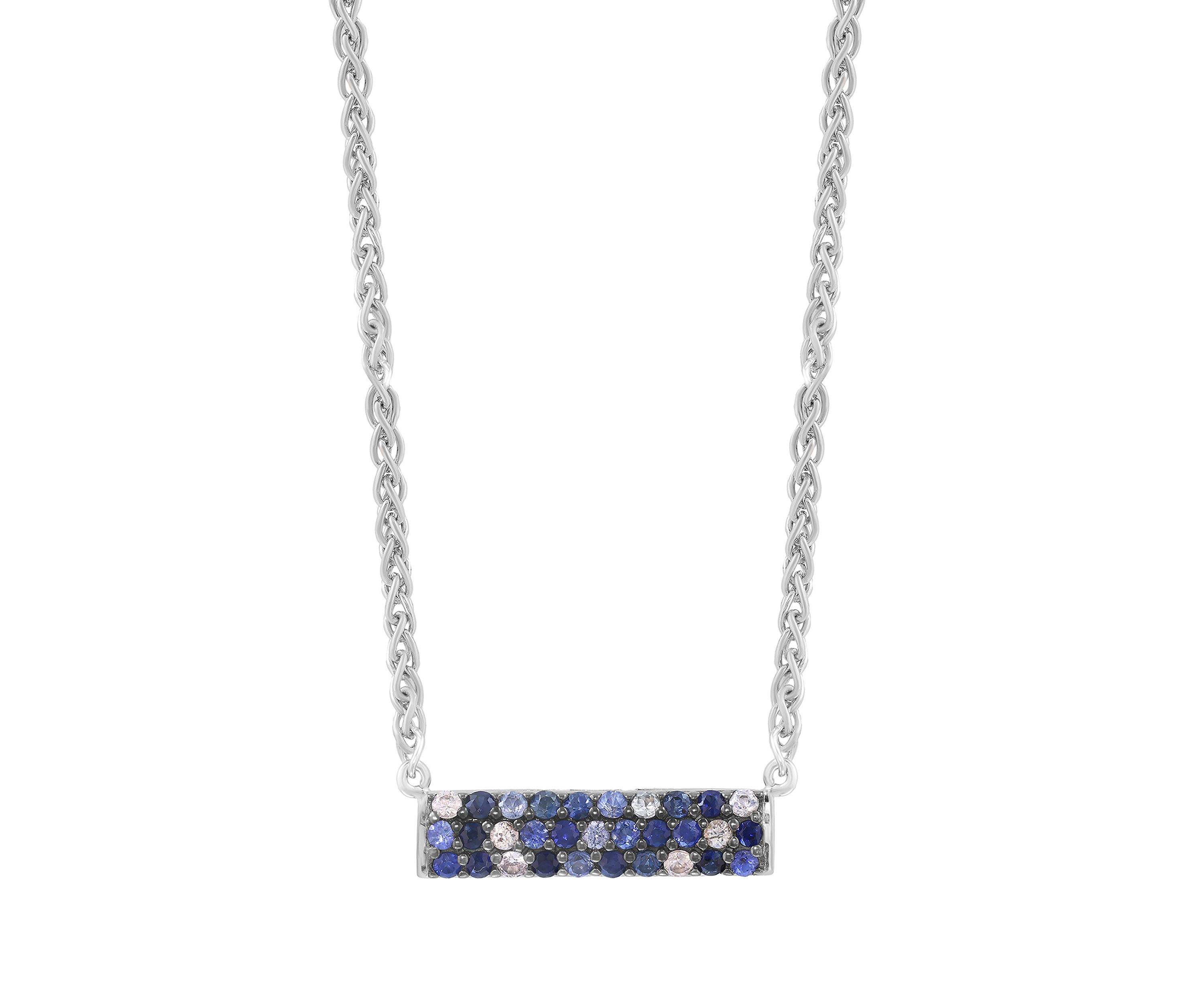 Sterling Silver Sapphire Necklace 