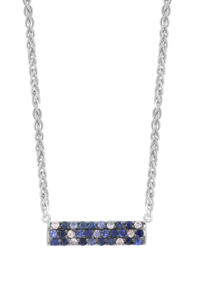 Sterling Silver Sapphire Necklace 