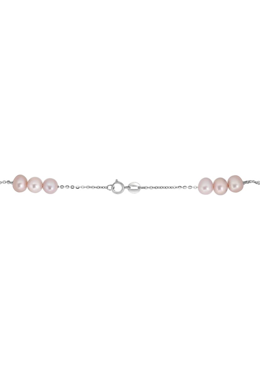 Pink Freshwater Pearl Necklace in 14K Rose Gold