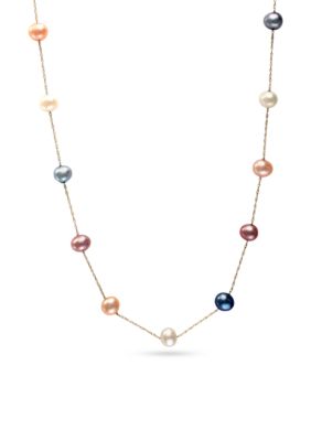 Effy Multi-Color Freshwater Pearl Strand Necklace in 14k Yellow Gold, 16 in
