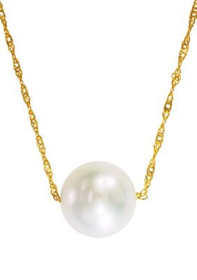 Effy® 14k Yellow Gold Freshwater Pearl Pendant Necklace Belk