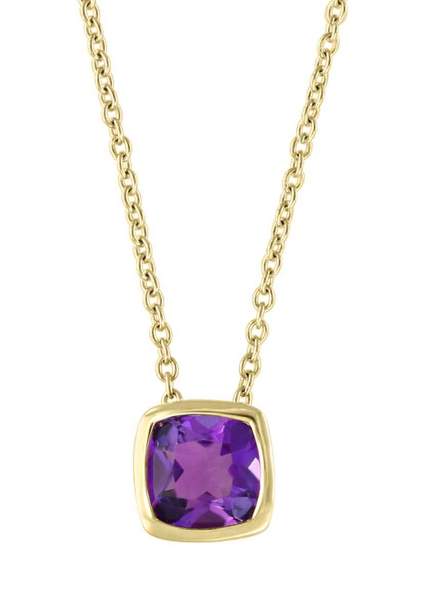 1 ct. t.w. Amethyst Necklace in 14K Yellow Gold