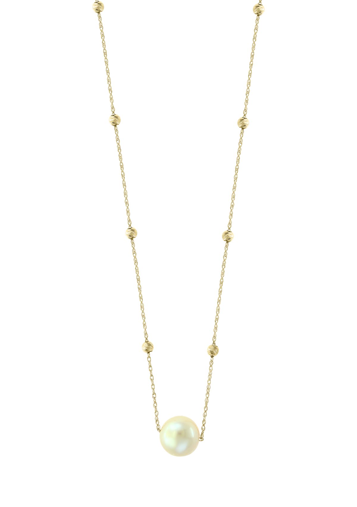 Freshwater Pearl Necklace in 14K Yellow Gold