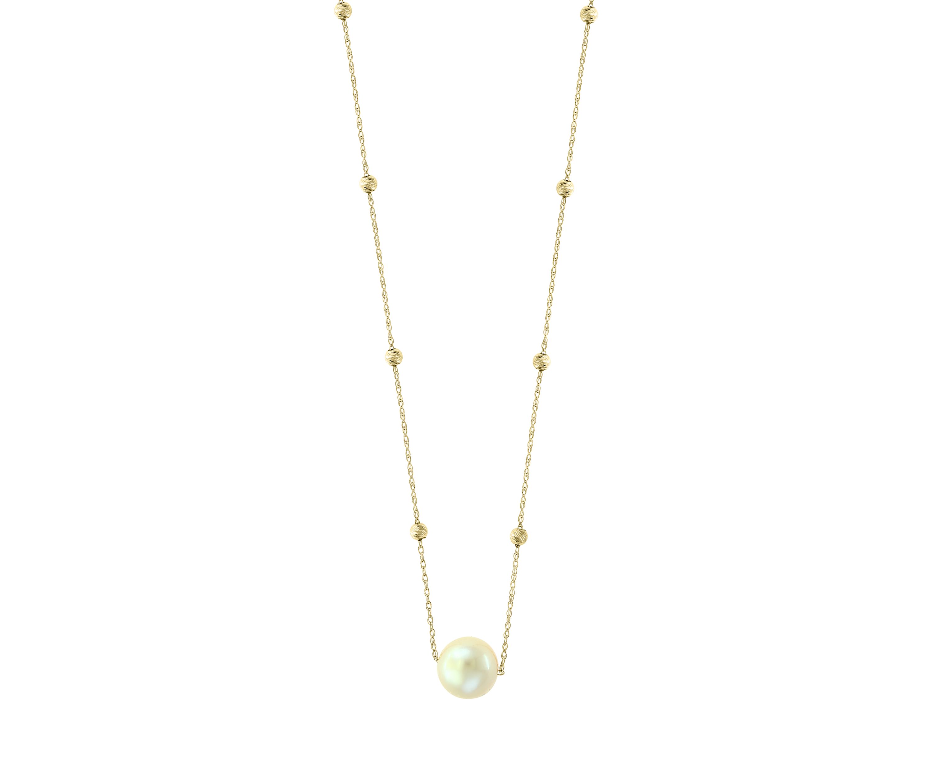 Freshwater Pearl Necklace in 14K Yellow Gold