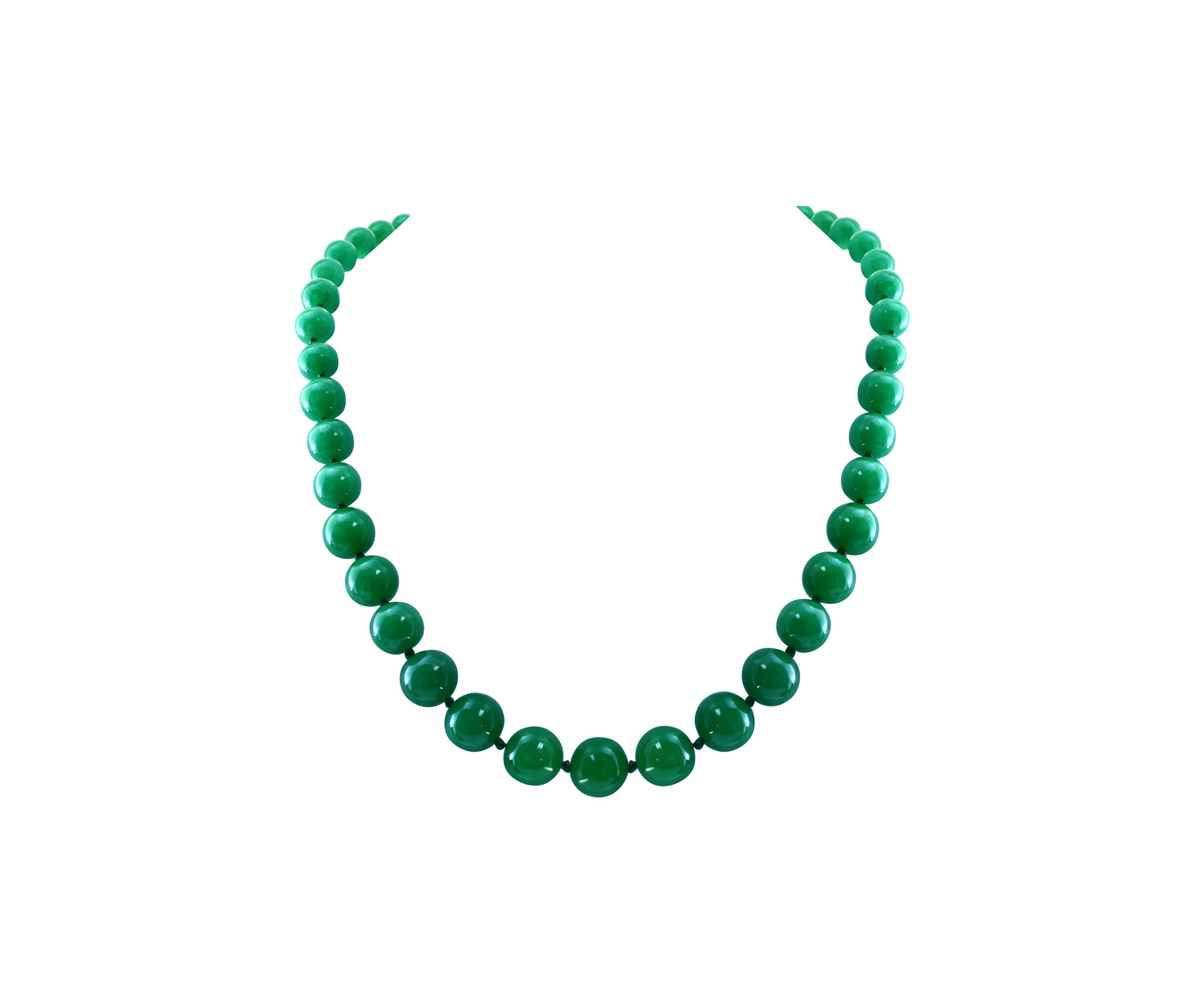  339 ct. t.w. Jade Necklace in 14K Yellow Gold