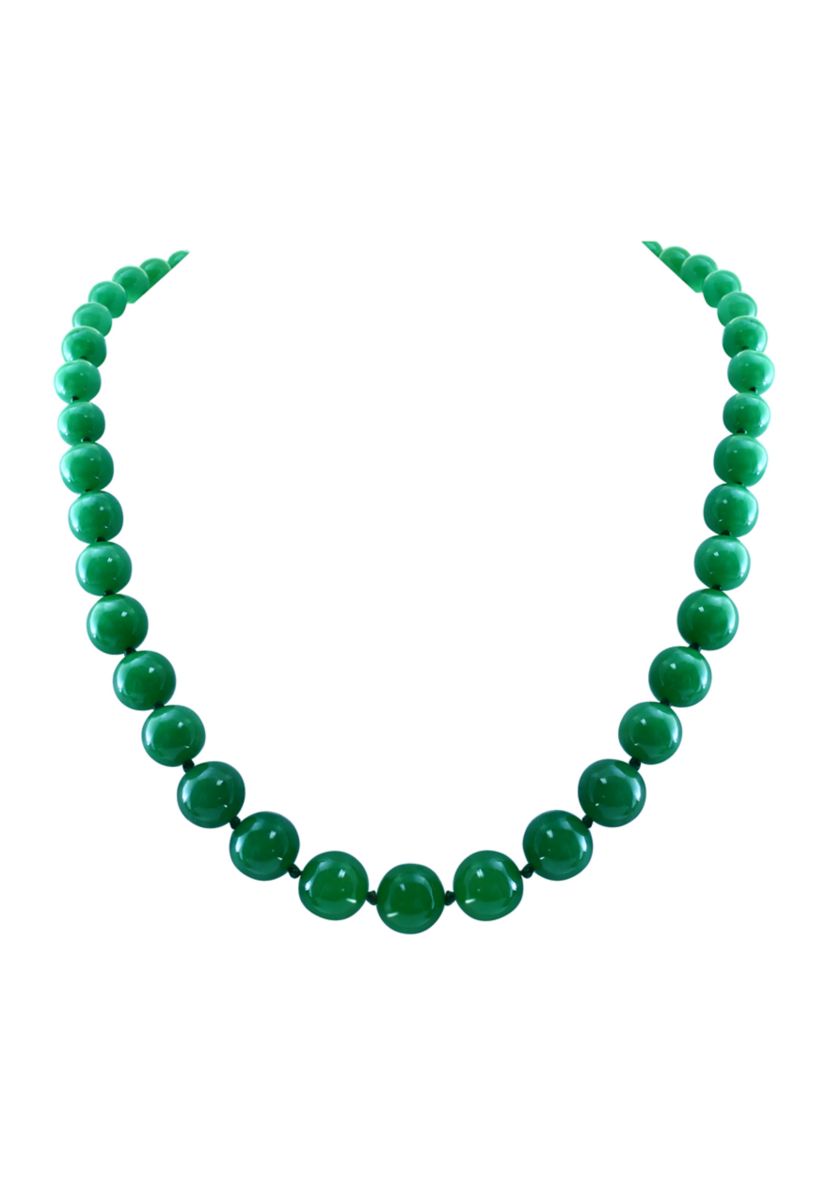  339 ct. t.w. Jade Necklace in 14K Yellow Gold