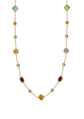Effy Amethyst, Blue Topaz, Citrine, Garnet, Peridot Necklace in 14k Yellow Gold, 20 in