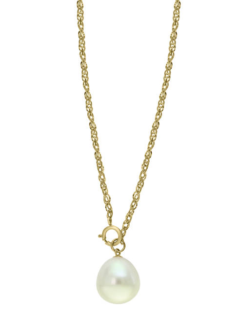 12 Millimeter Freshwater Pearl Necklace in 14K Yellow Gold 