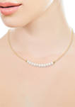 14K Yellow Gold 5.5 Millimeter Freshwater Pearl Necklace 