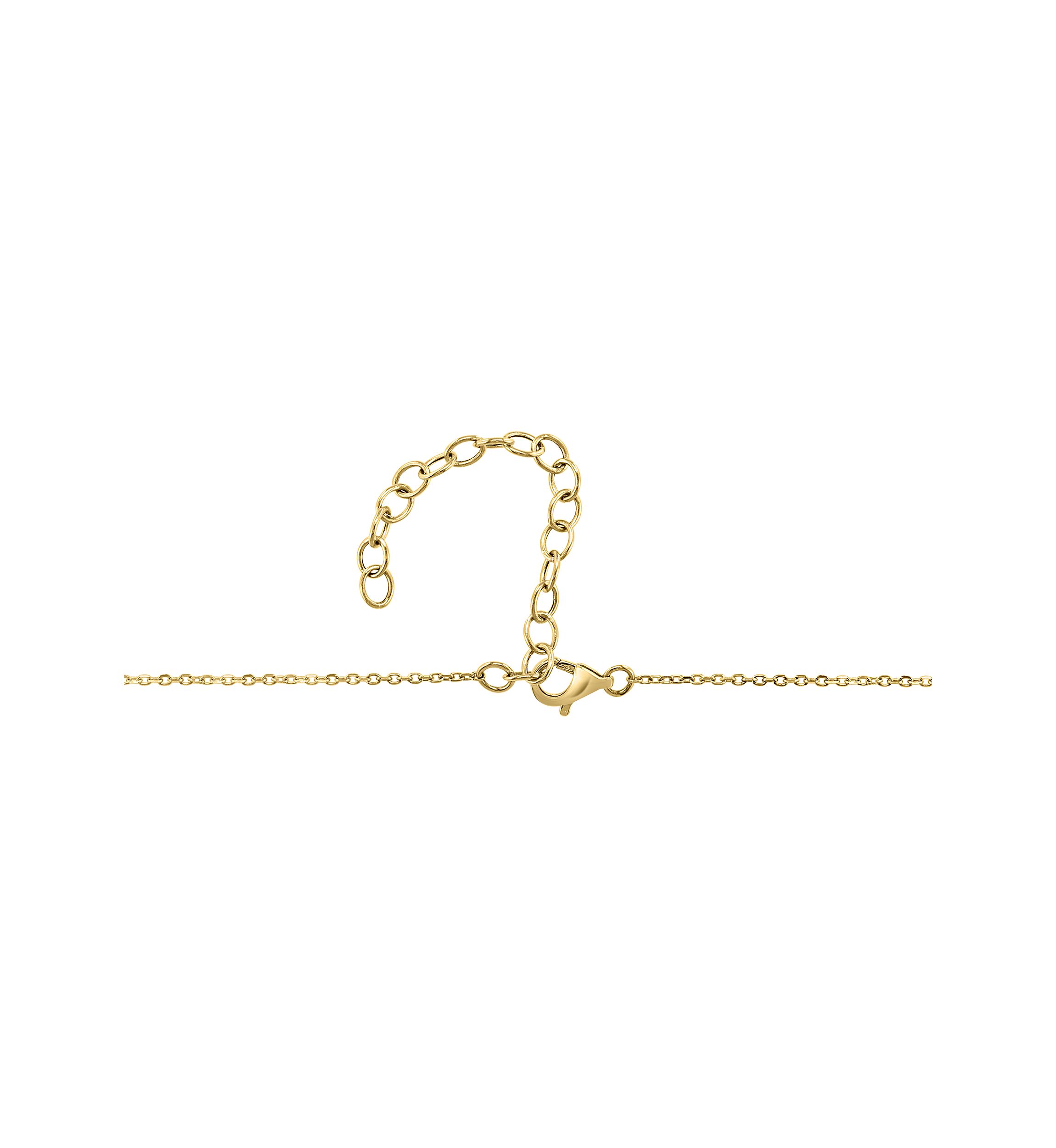 Onyx Beaded Necklace In 14K Yellow Gold 