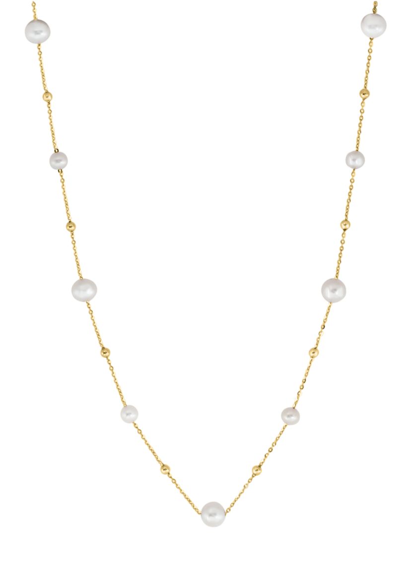 Freshwater Pearl Necklace in 14K Yellow Gold