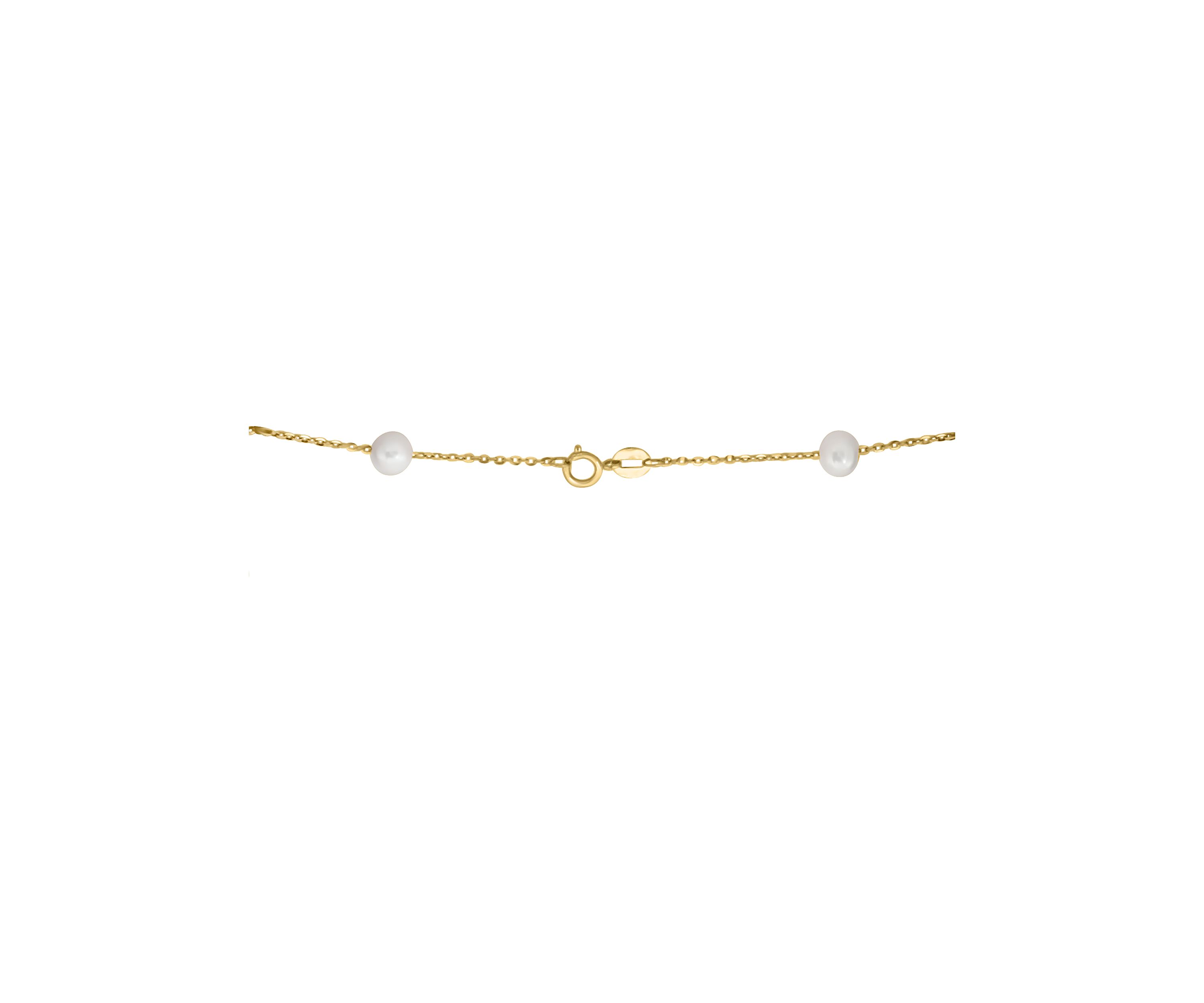 Freshwater Pearl Necklace in 14K Yellow Gold