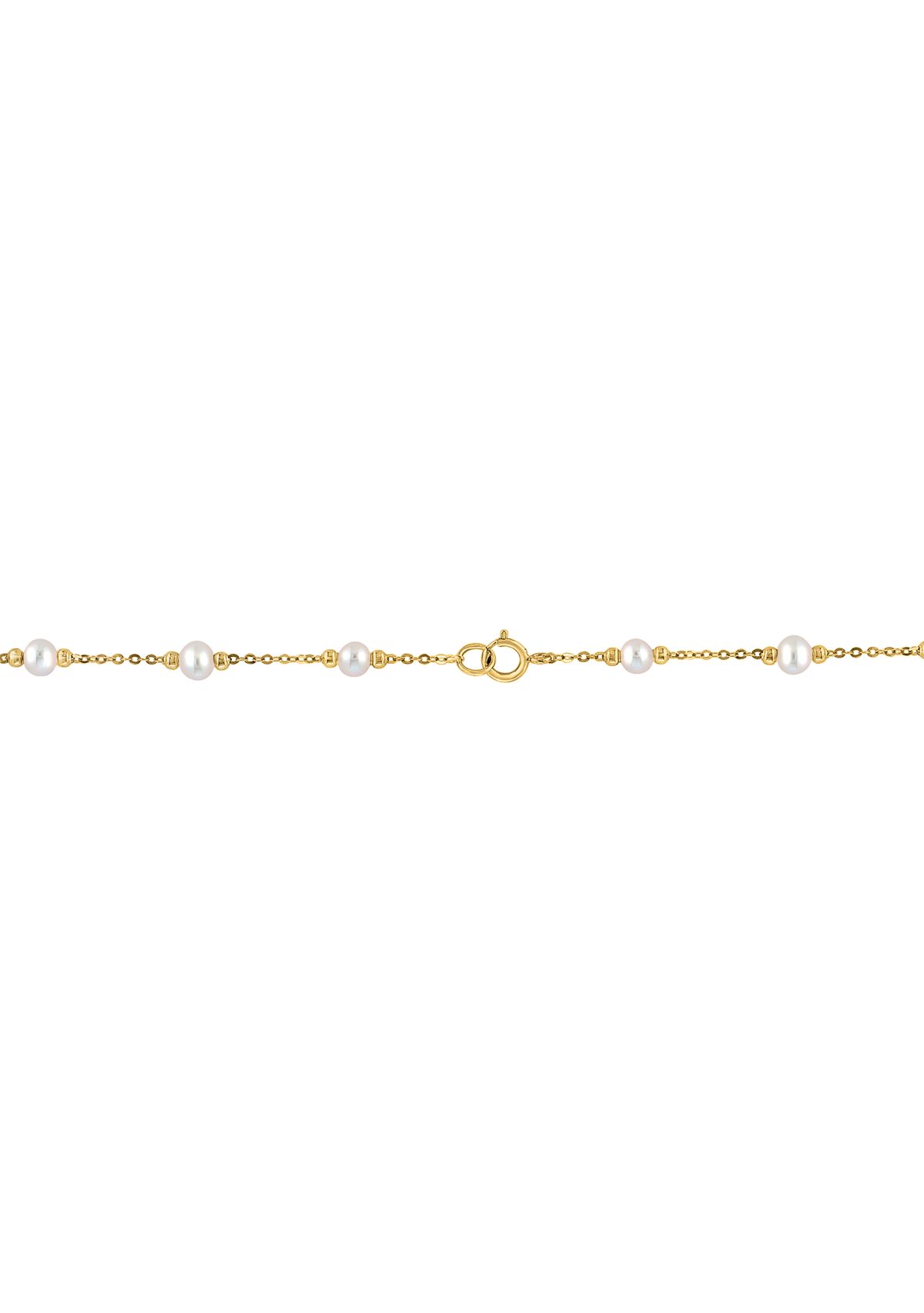 14K Yellow Gold Freshwater Pearl 56" Necklace