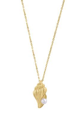 Effy Freshwater Pearl Necklace in 14K Gold Over Silver