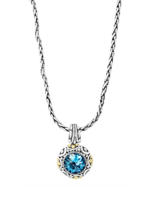 Effy® 7.3 ct. t.w. Blue Topaz Pendant Necklace
