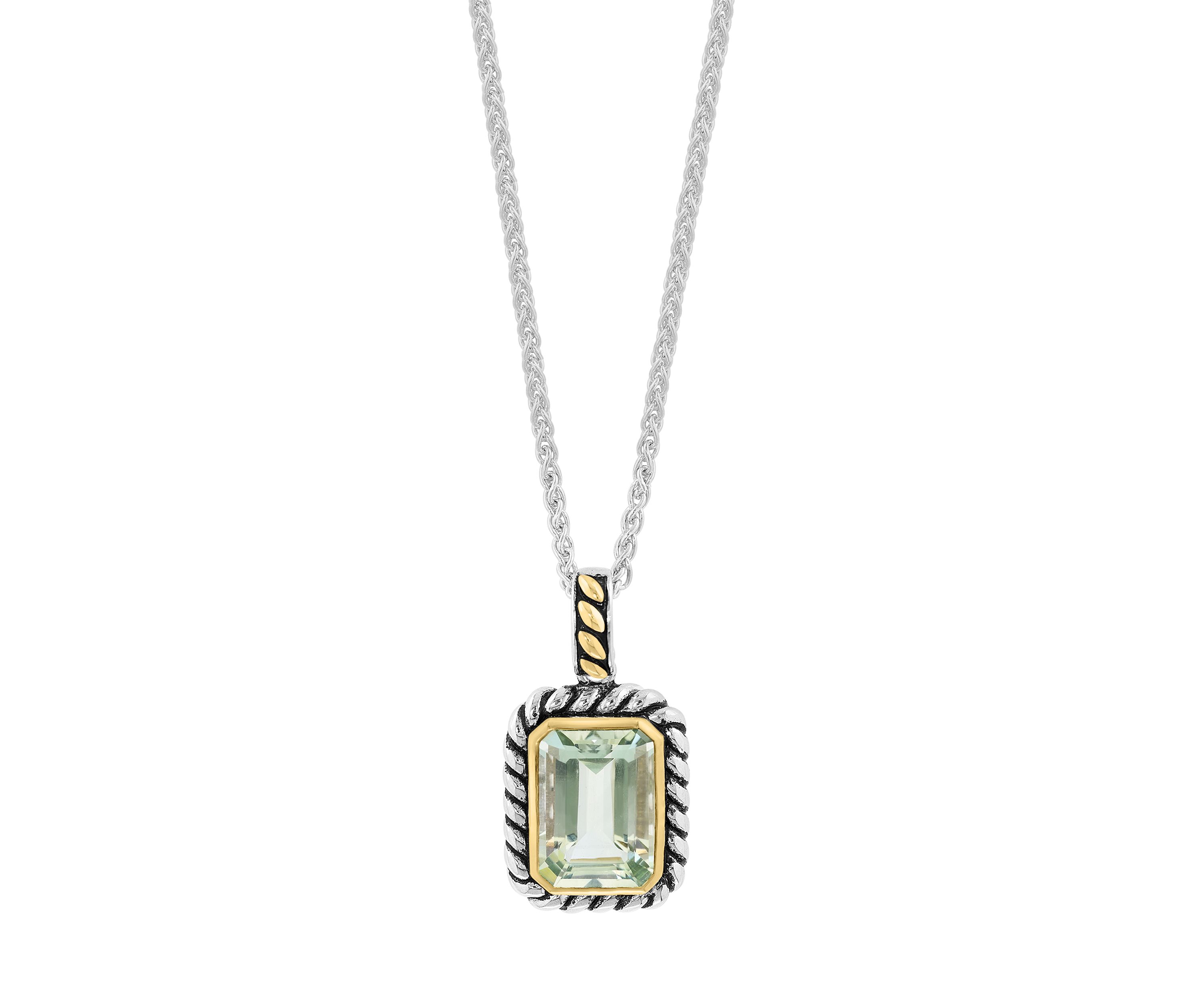 Sterling Silver/18K Yellow Gold Onyx Pendant