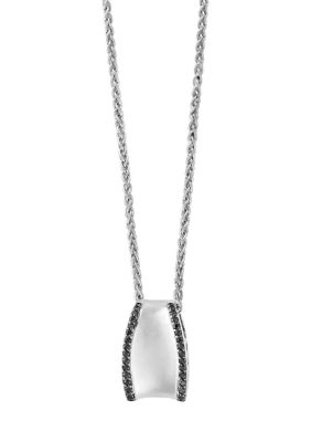 Effy Sterling Silver Black Diamond Pendant