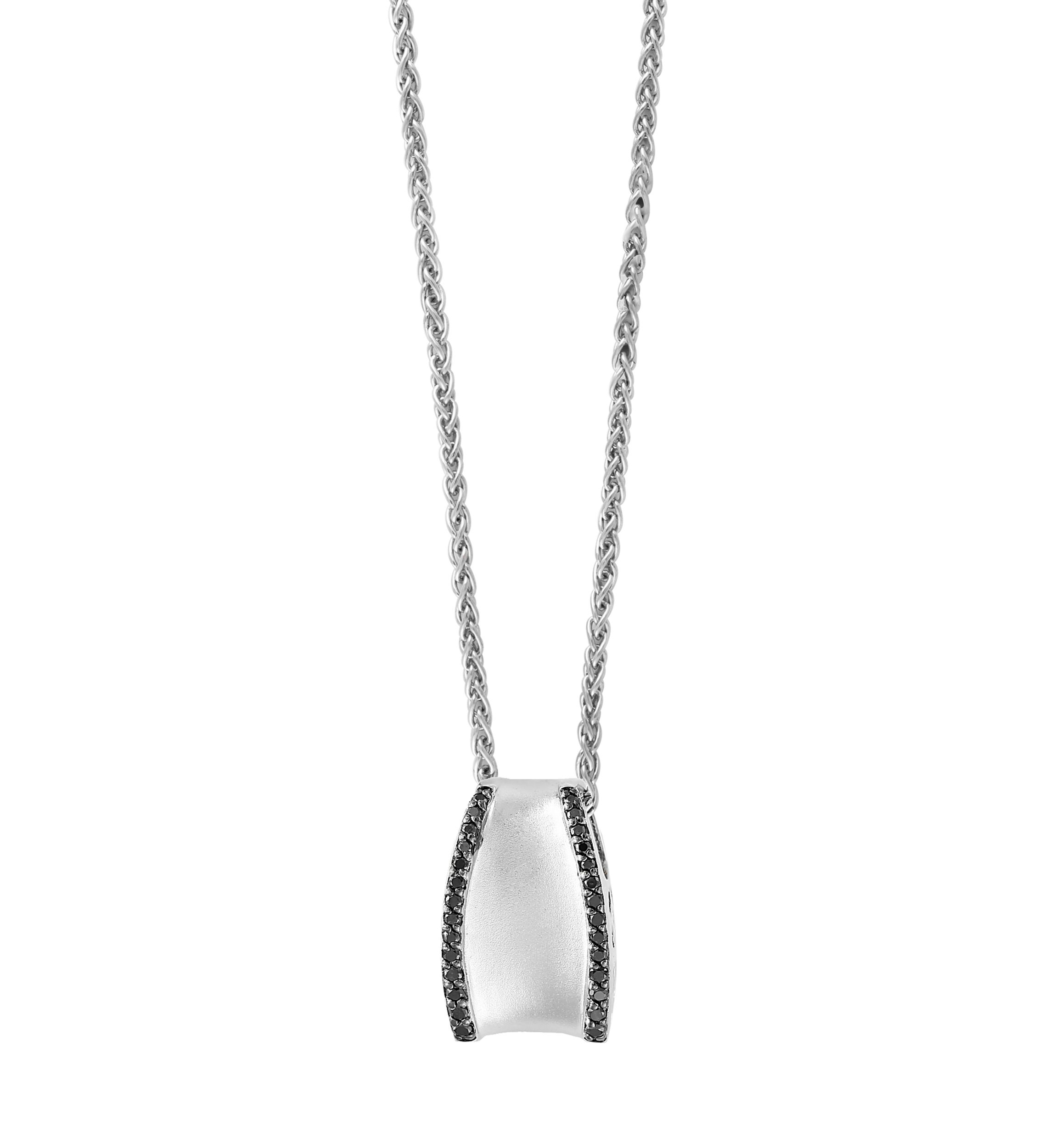 Sterling Silver Black Diamond Pendant 
