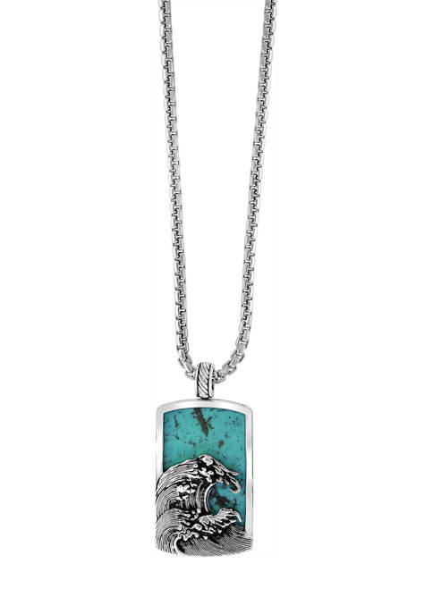 10 ct. t.w. Turquoise Pendant Necklace in Sterling Silver