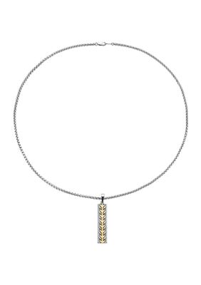 Effy Men's Pendant Necklace In Sterling Silver And 18K Yellow Gold