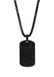 Mens 4.3 ct. t.w. Black Spinel Pendant Necklace in Sterling Silver 
