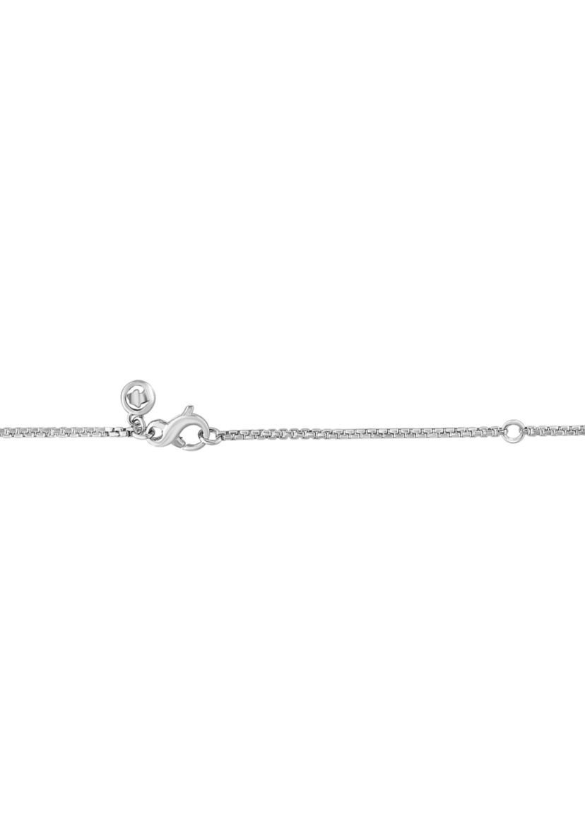Mens Onyx Dog Tag Pendant Necklace in Sterling Silver