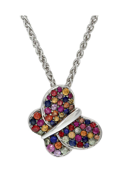 Effy® 1.1 ct. t.w. Multi Sapphire Pendant Necklace
