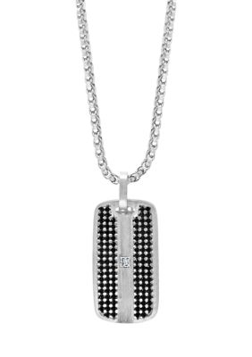 Effy Men's 925 Sterling Silver Diamond Pendant Necklace
