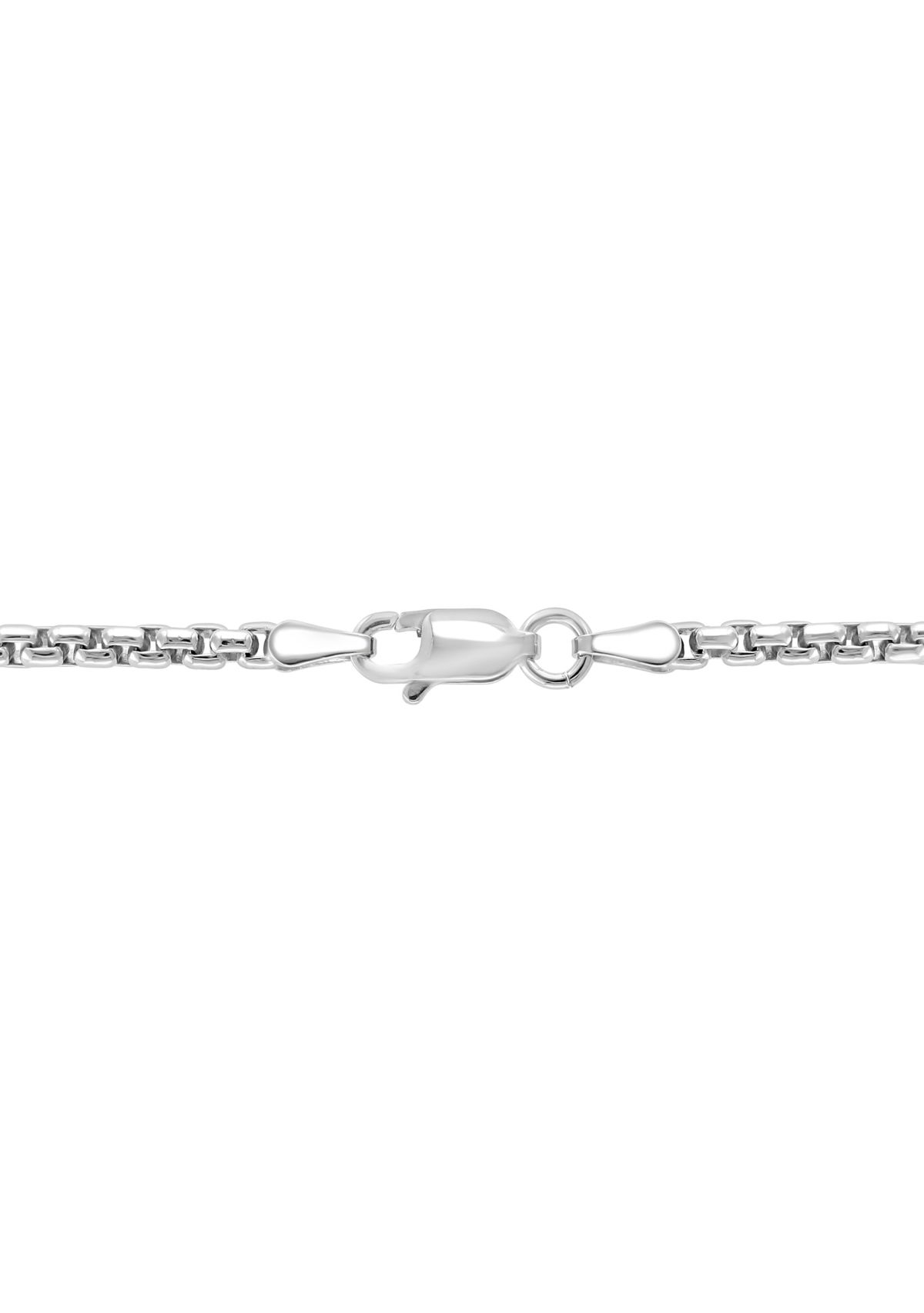 Mens 7/8 ct. t.w.  Black Spinel Cross Pendant Necklace in Sterling Silver 