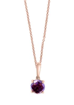 Effy 3/4 Ct. T.w. Amethyst Pendant Necklace In 14K Rose Gold