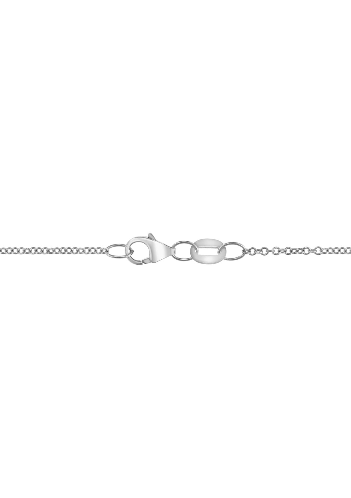 1/3 ct. t.w. Diamond and Blue Topaz Pendant Necklace in 14K White Gold