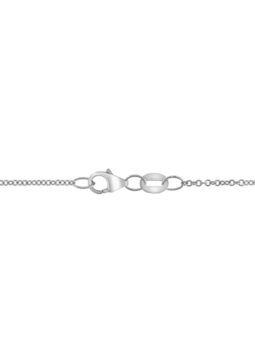 3/8 ct. t.w. Diamond and Freshwater Pearl Circle Pendant Necklace in 14K White Gold