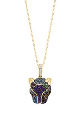 Effy 1/10 ct. t.w. Diamond Multi Stone Pendant Necklace in 14K Yellow Gold -  5400451IPYCX619DM