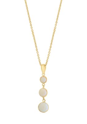 Effy Opal Pendant Necklace in 14K Yellow Gold, 16 in